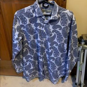 Etro via spartaco blue paisley shirt